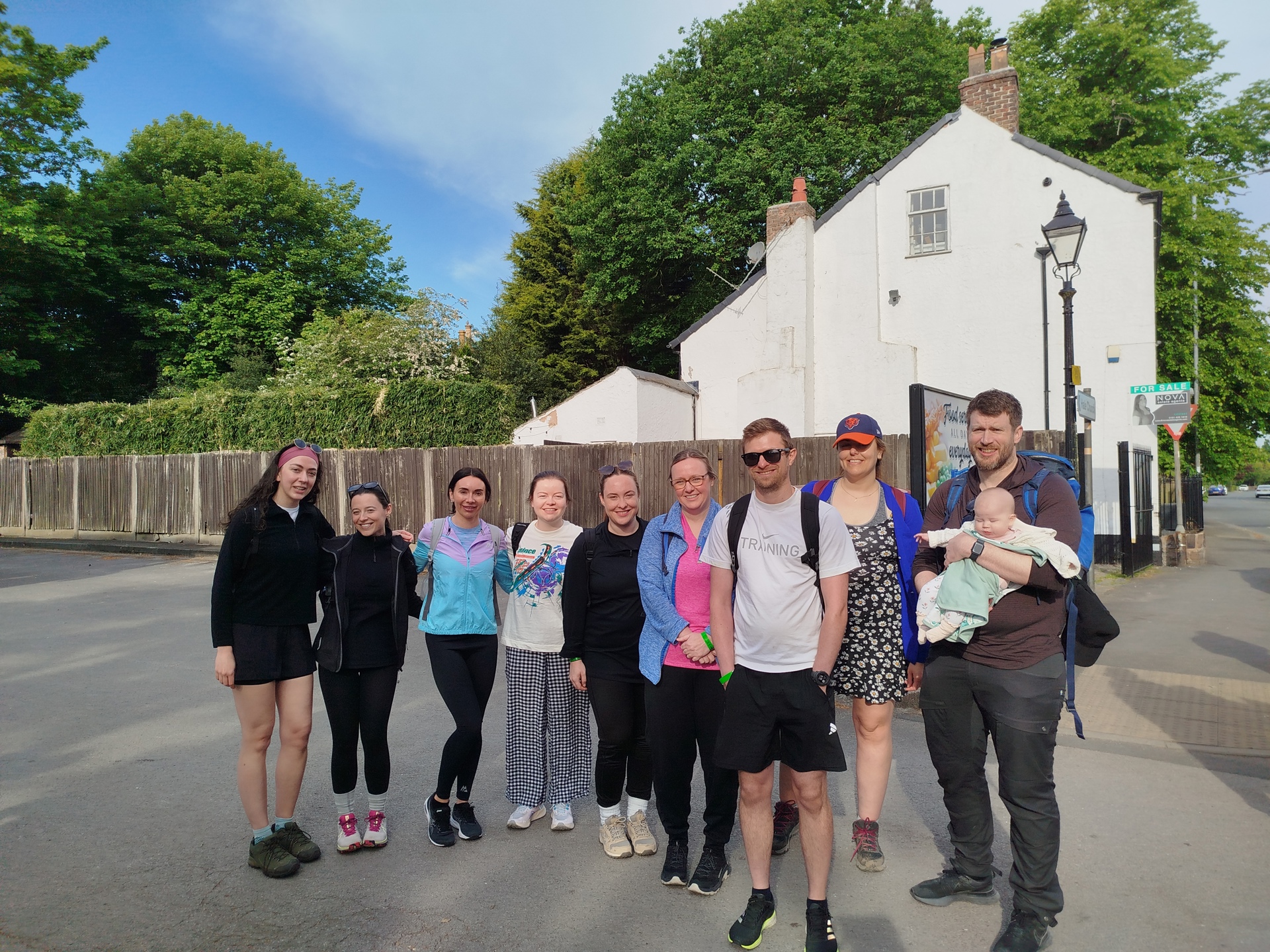 team on giant walk