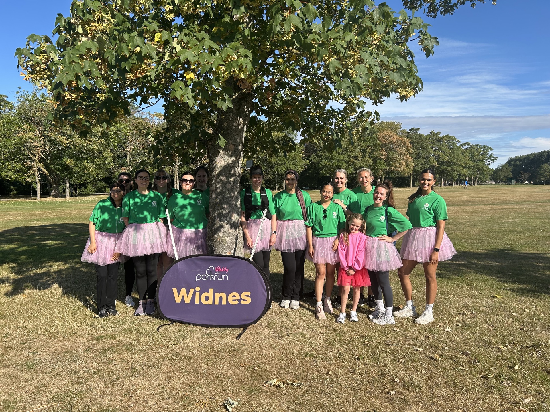 Breast screening team on their run in the park