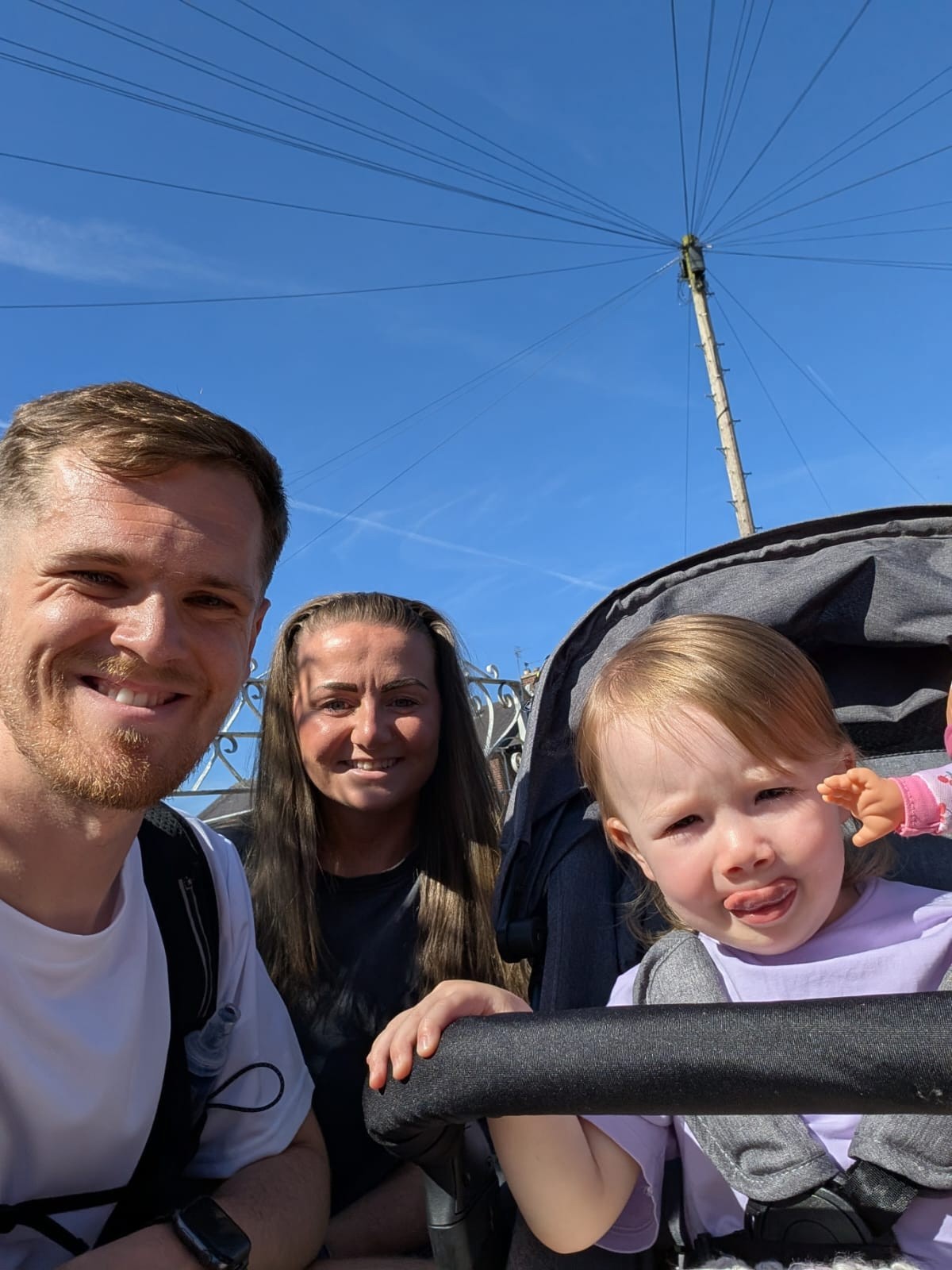 Tom with partner Talisa and daughter Taiya