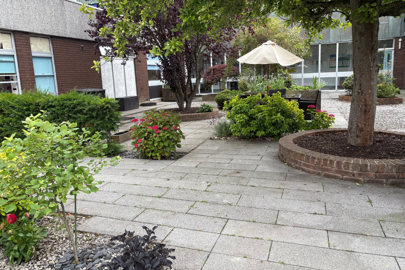 Delamere garden at Halton Hospital