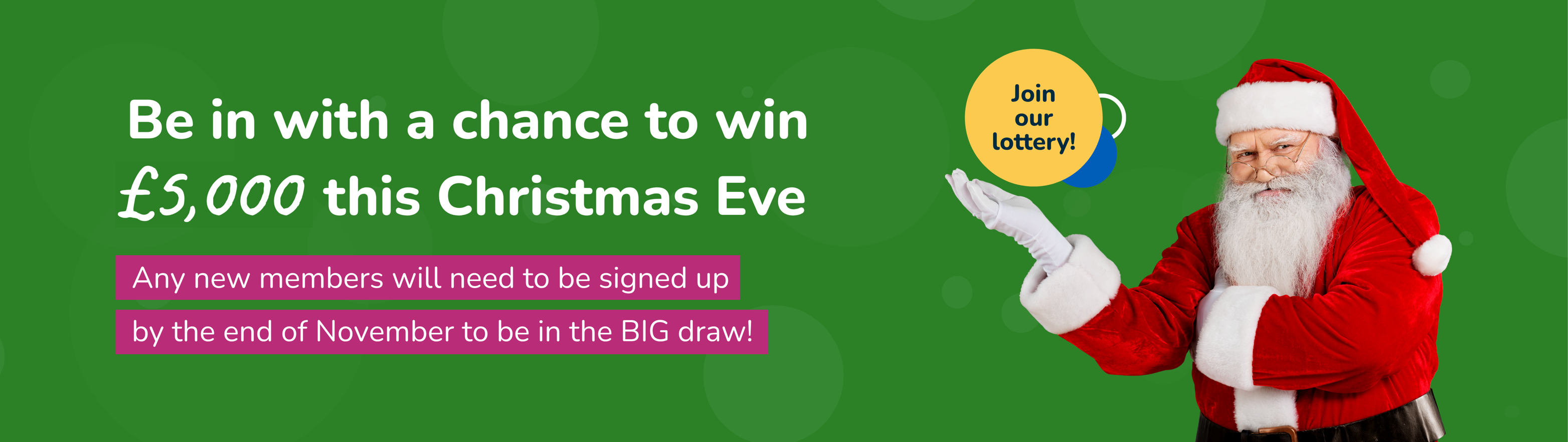 Decorative lottery banner